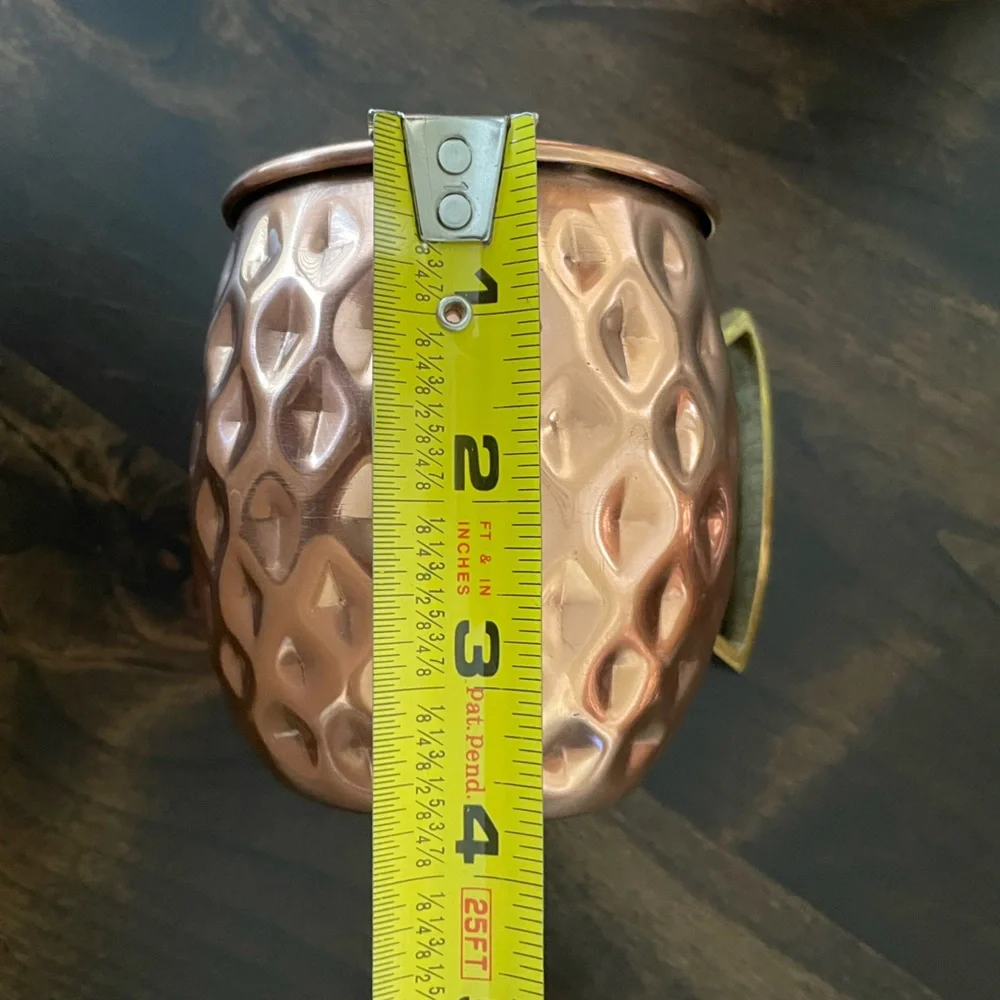 Hammered Copper Moscow Mule Pitcher and Mug Set